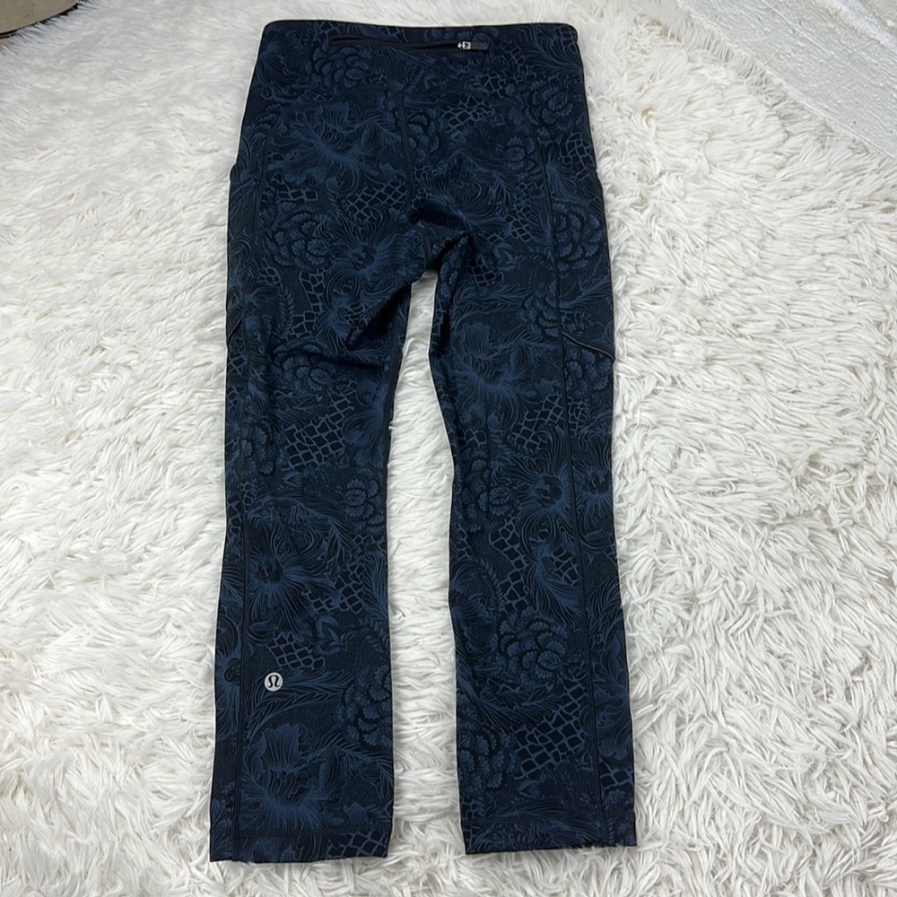 Lululemon Speed Up Crop (21") Nouveau Mach Blue Black - Picture 7 of 7